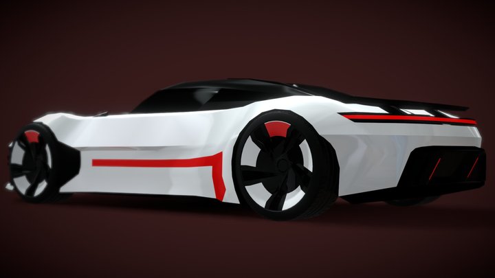 Porsche Vision GT Concept (low-poly) 3D Model
