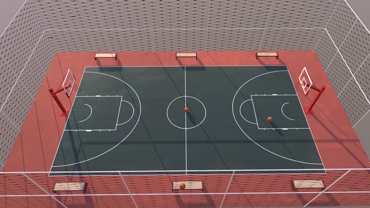 Basketball  Street Court 3D Model