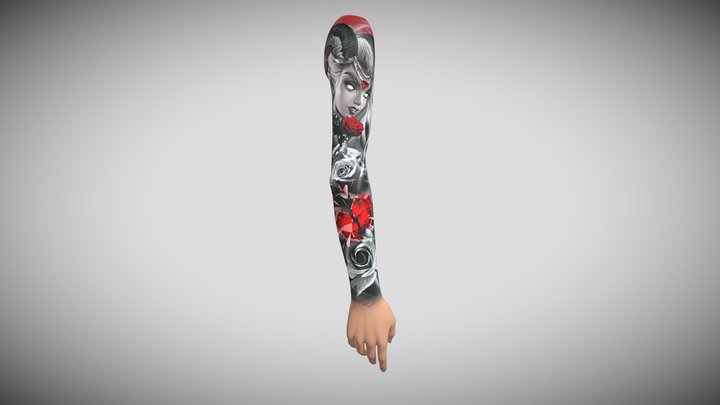 Right_Arm tattoo Mhest 3D Model