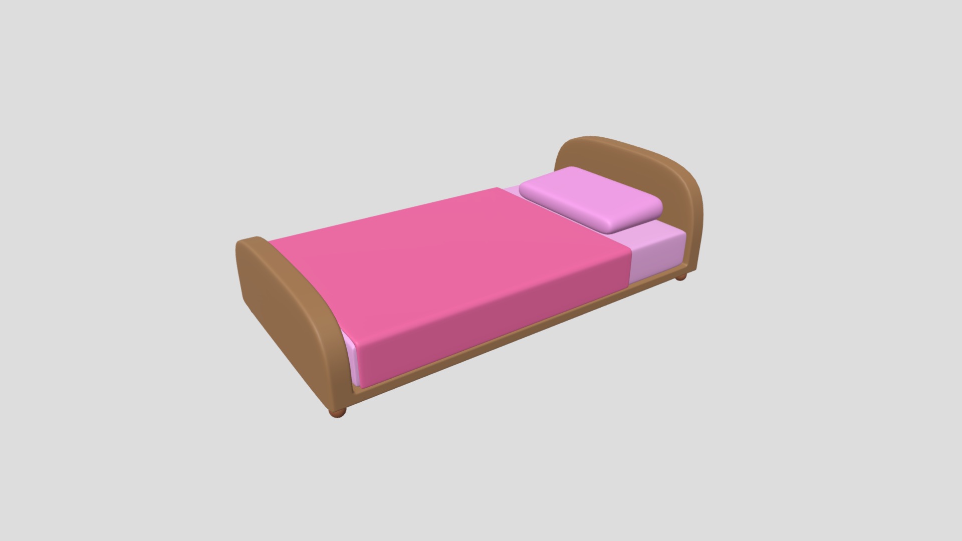 3D model Cartoon Bed - This is a 3D model of the Cartoon Bed. The 3D model is about icon.