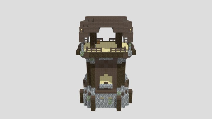 pillager outpost minecraft 3D Model