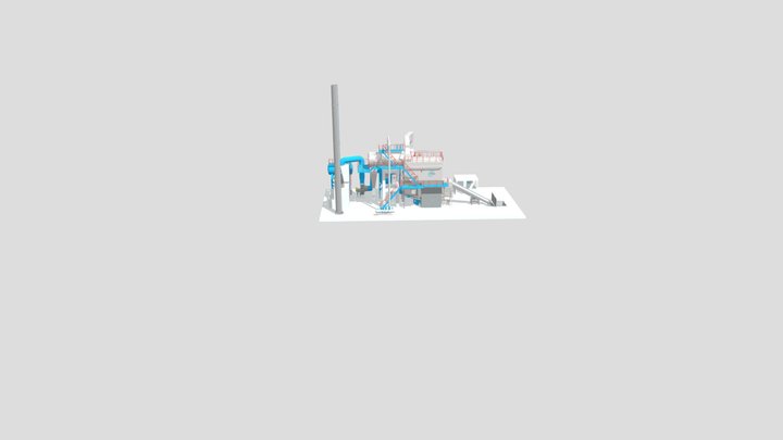 Lò hơi tầng sôi HUSTECH 3D Model