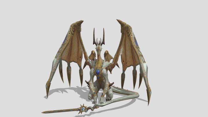 White Dragon 3D Model