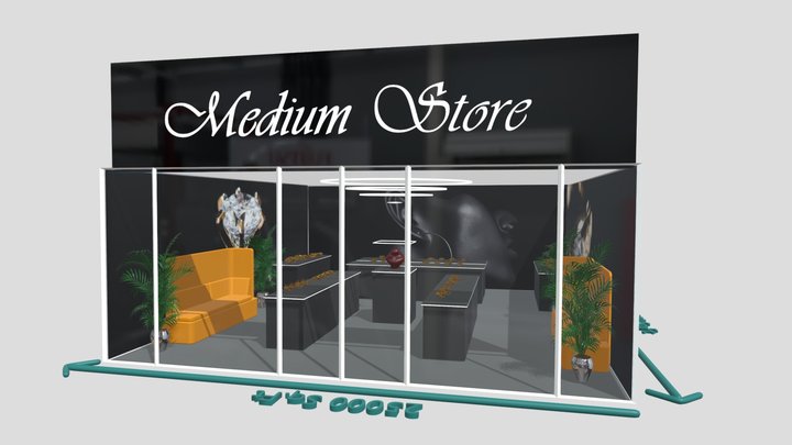 3d Medium Store 3D Model