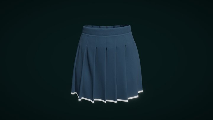 Pleated Skirt 3D Model