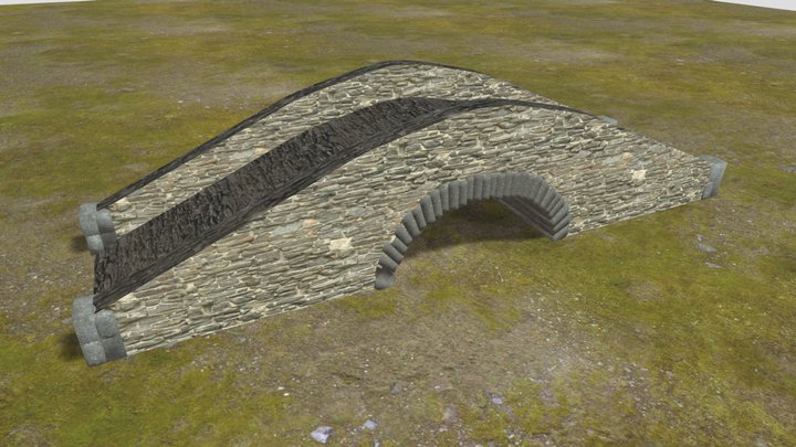 Medieval bridge 3D Model