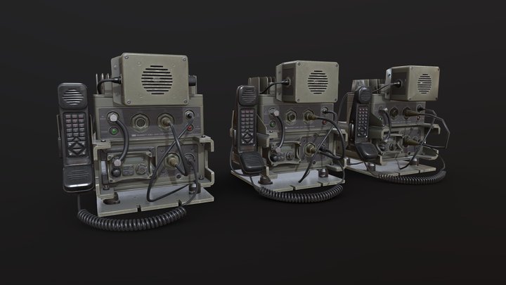 Barrett PRC-2082 Military Radio - Game Ready 3D Model