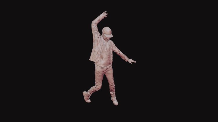 Young Man Pop Rock 3D Model