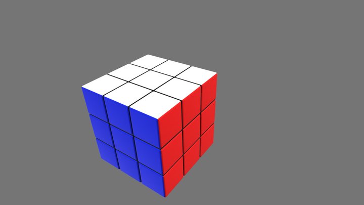 Simple Rubik's Cube 3D Model
