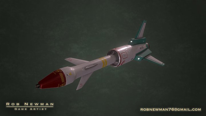 Sci-fi missile 3D Model