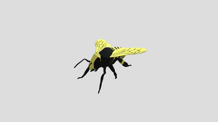 Lebah Poli Rendah 3D Model