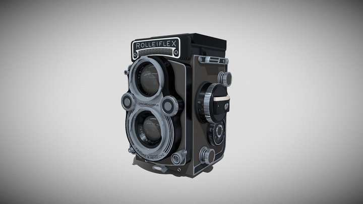 Camera RolleiFlex 3.5F (Draft Stage) 3D Model