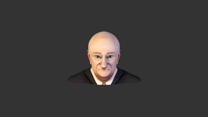 Handpainted Old Man 3D Model