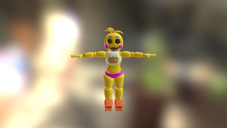 Toy Chica Beakless 3D Model