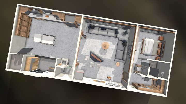 Party apartment - 派对公寓 – Kostenloses 3D-Modell STL