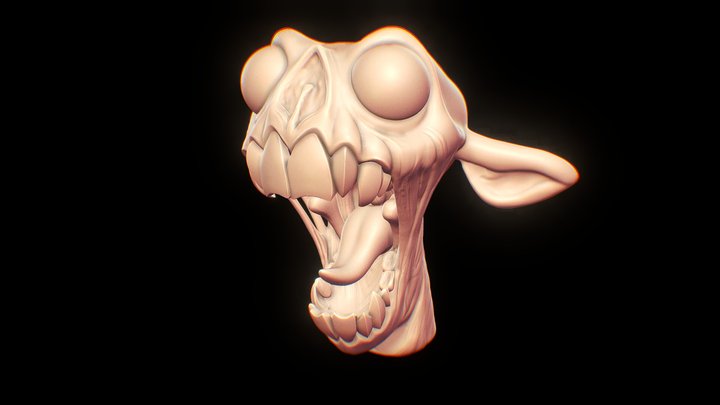 Zombie's Stylized Head 3D Model