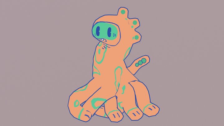 クソポップ✳︎カンユさんの絵のCG 3D Model
