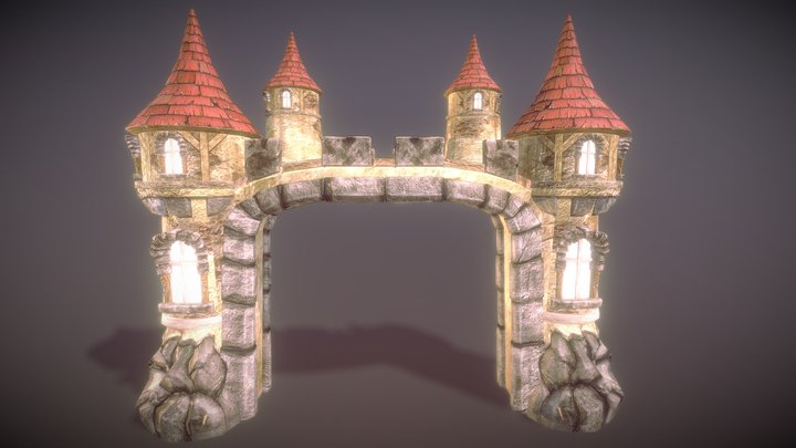 Medieval Gate Model 3D Model