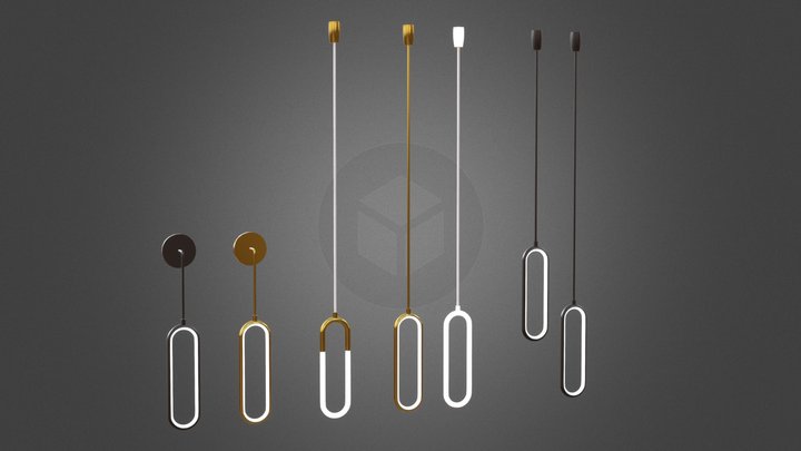 minimalist lamps / lamaparas minimalistas 3D Model