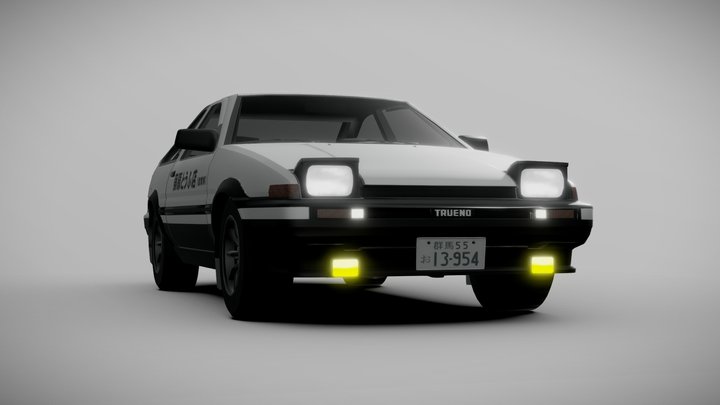 AE86 Stage 2 (Initial D) 3D Model