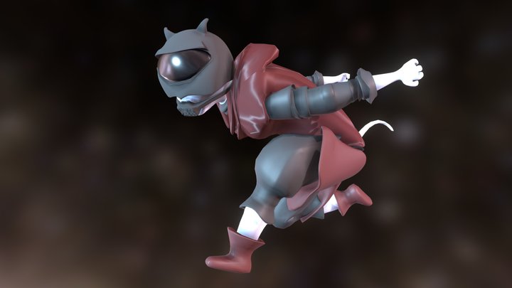 Intergalactic Cat Person 3D Model