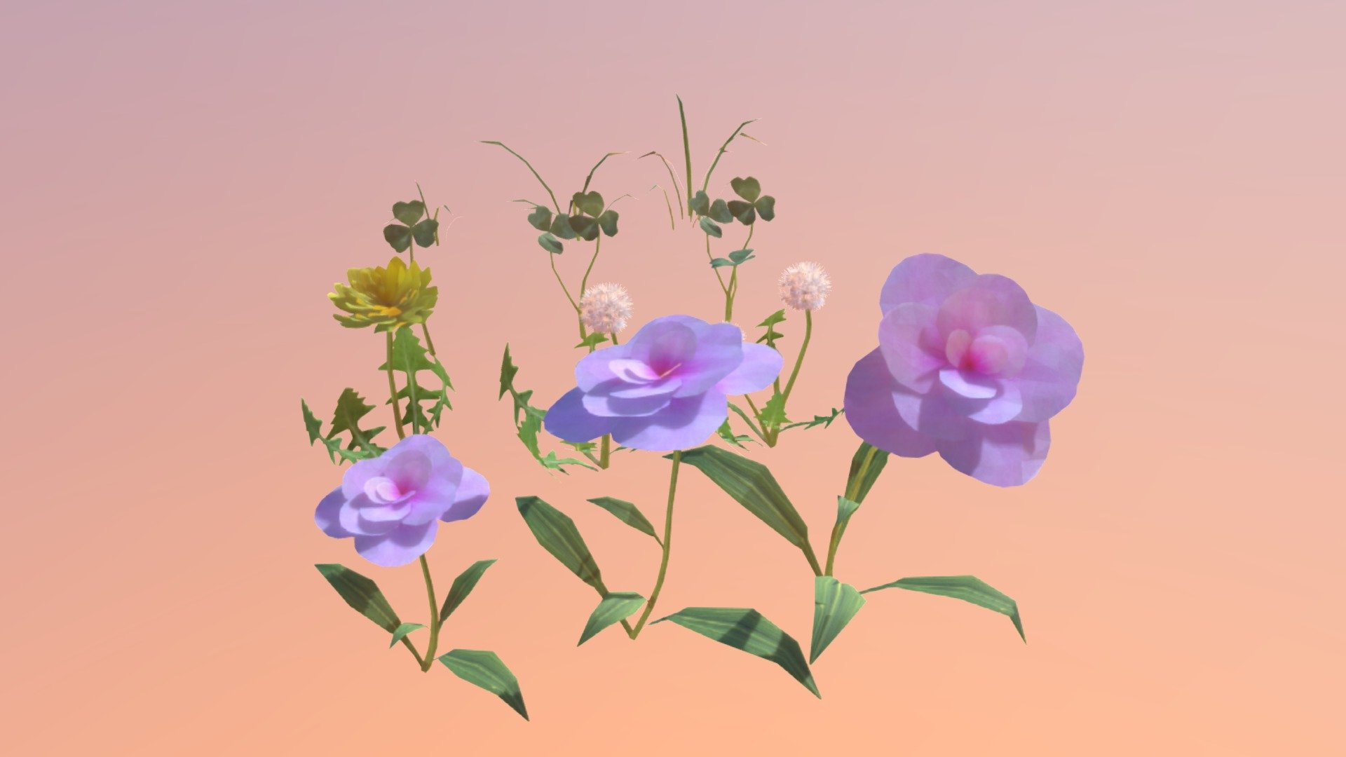 Low poly plants