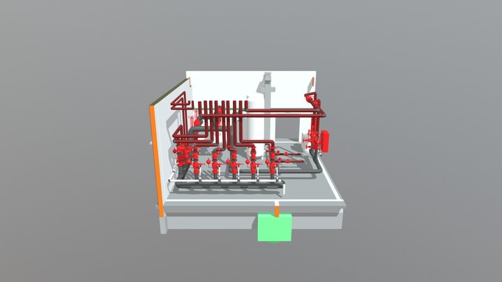 American Airlines Hangar - GRU - FIRE Room 3D Model