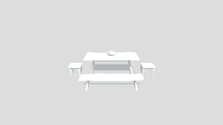 Chairs & Table 3D Model