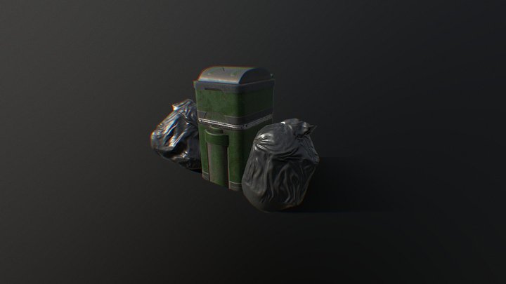 Мусорка 3D Model
