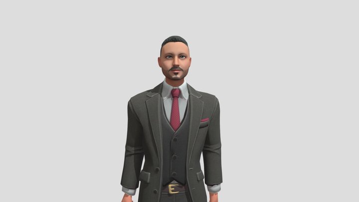 Standing W_Briefcase Idle 3D Model