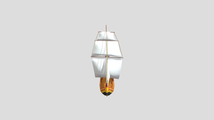 Ottoman Coastal Trade Tall Ship 3D Model 3D Model