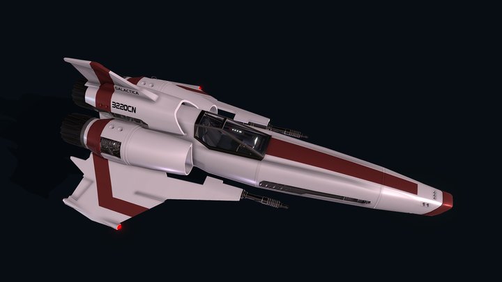 Battlestar Galactica Viper Mark 2 3D Model