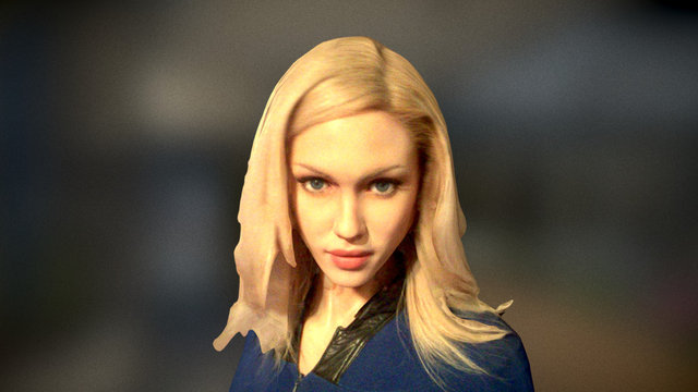 Jessica Alba as the invisible woman 3D Model