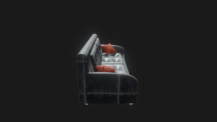 Leather couch 3D Model