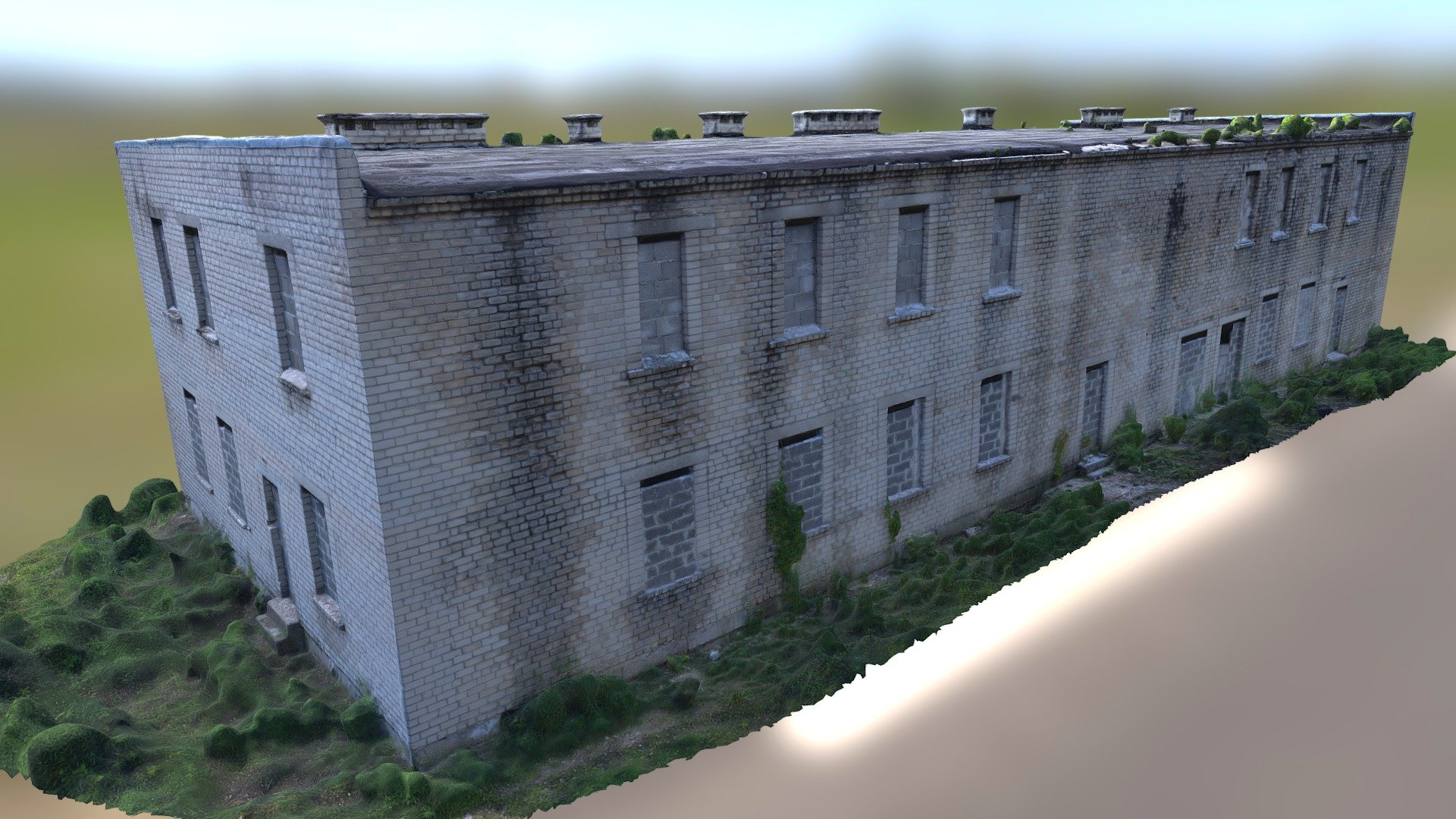 Abandoned Brick Building 3D Scan