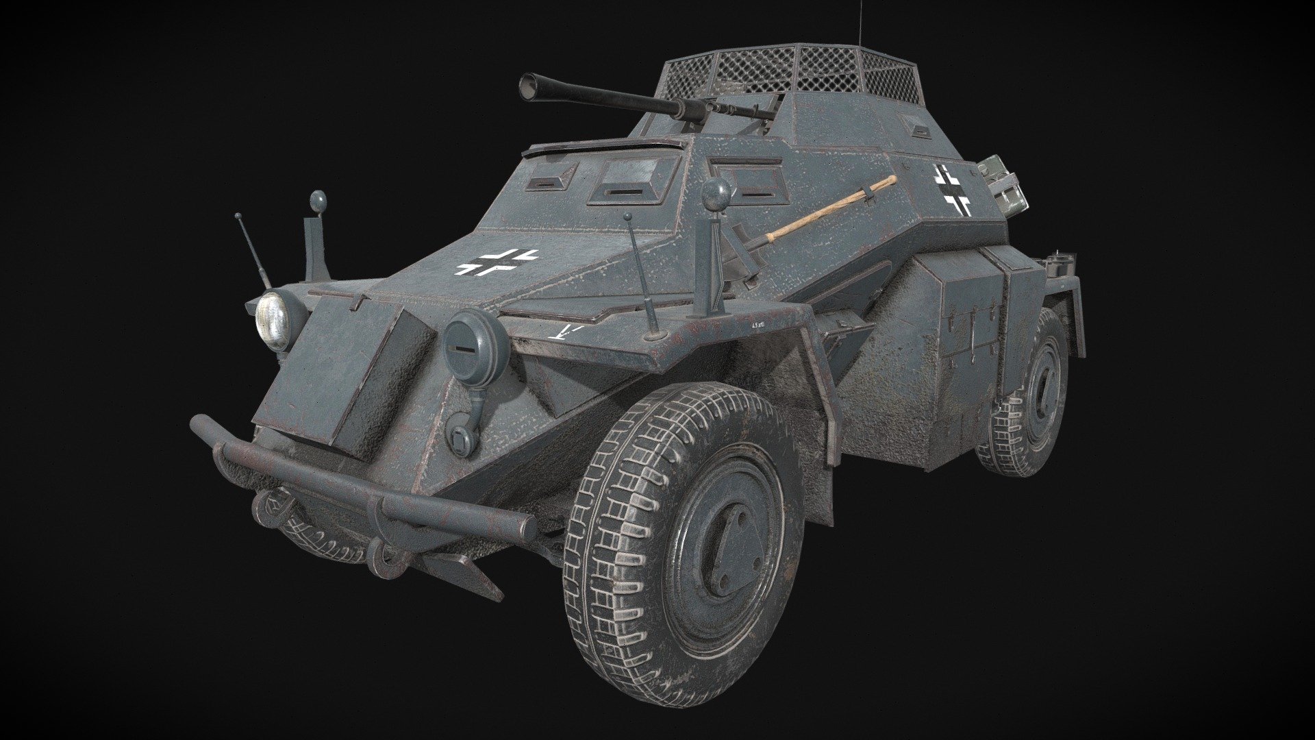 Sd. Kfz 222 - 3D model by Aleksander639 [1bfc3e2] - Sketchfab