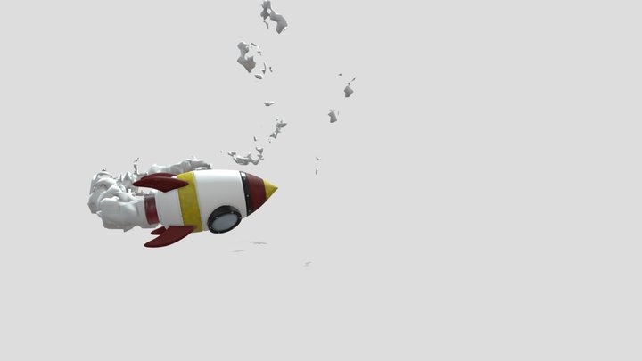 Flying Spaceship 3D Model