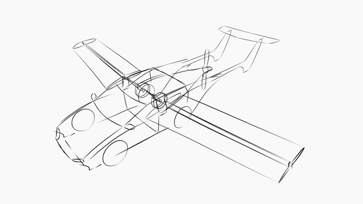 Flying car 3D Model