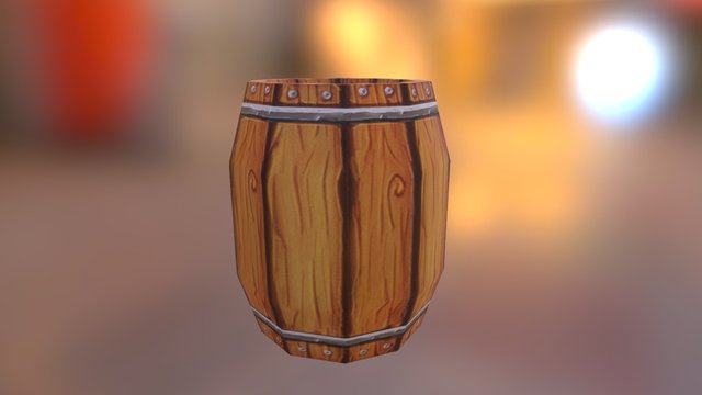 barrel low poly 3D Model