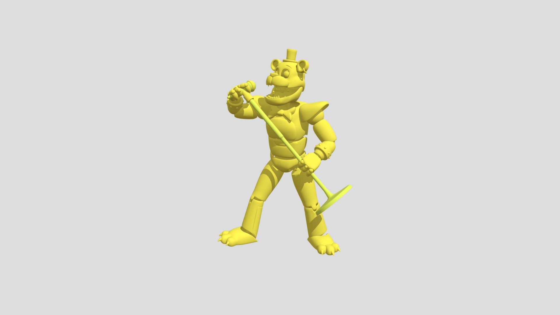 golden glamrock freddy statue v1.o