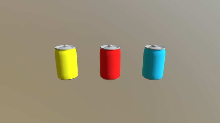 Lowpoly Cans (Latas) 3D Model