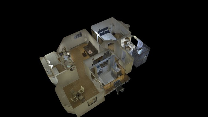 Full Apartment Interior Photogrammetry 3D Model