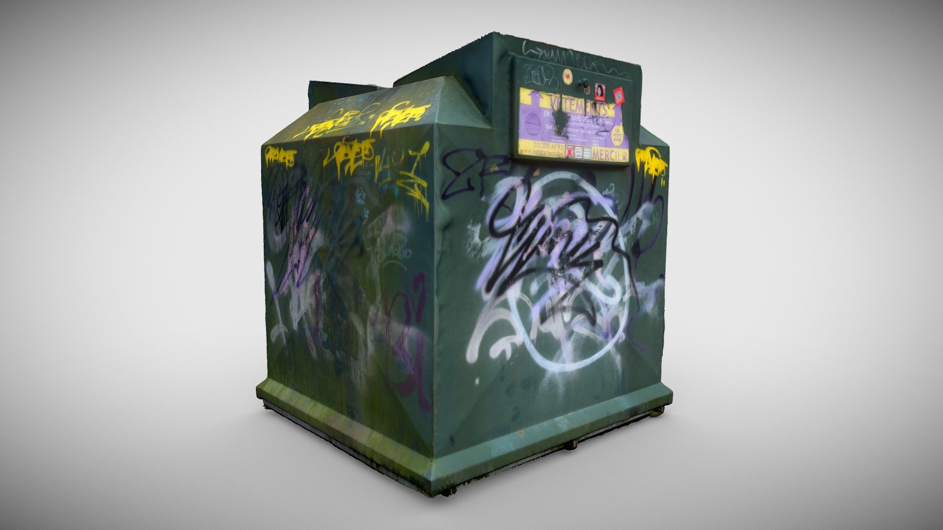 Clothing donation container