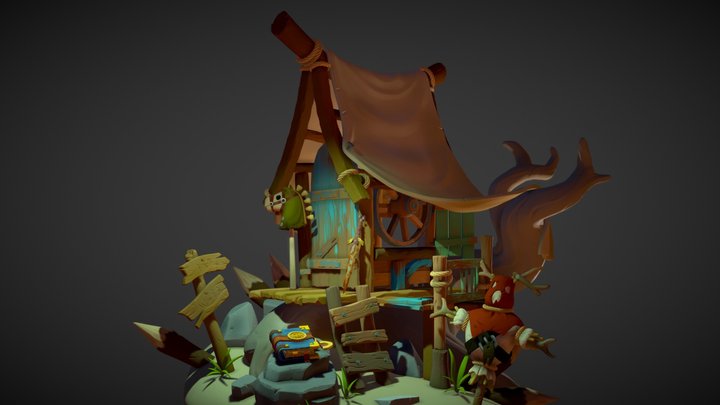 The Witcher's Treehouse 3D Model