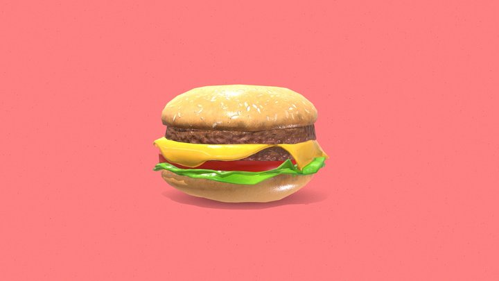 BURGER lowpoly 3D Model