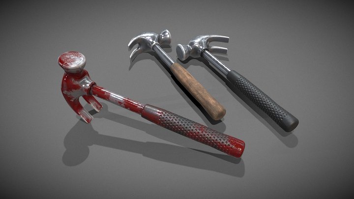 Selection of hammers 3D Model