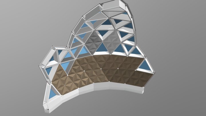 Customizable Geodesic Quad Model 3D Model
