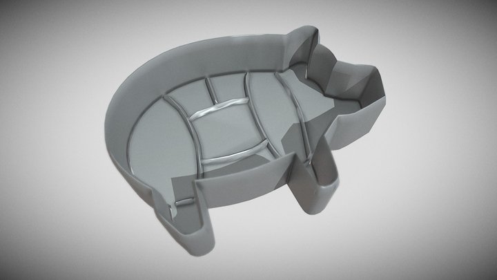 Pig Cookie Cutter 3D Model