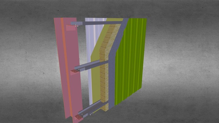 Sandwich Panel 3D Model