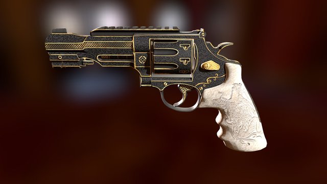 R8 Revolver 3D Model